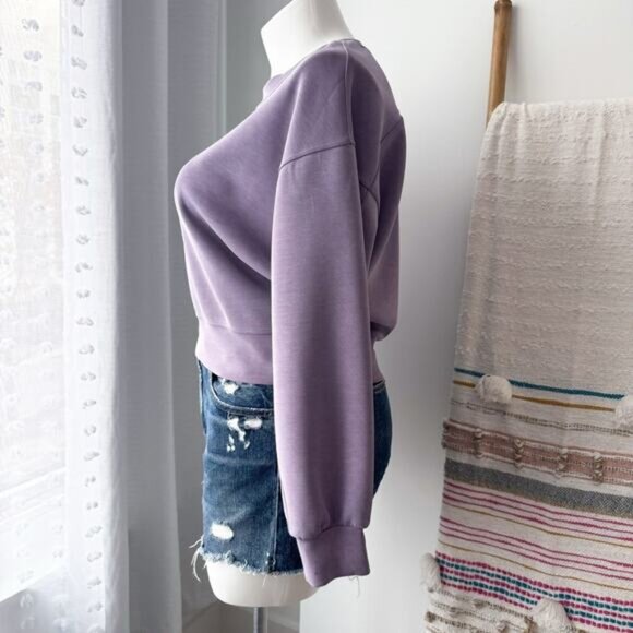 Lululemon Perfectly Oversized Cropped Crew SoftstremeDusky Lavender Women’s 6 - Picture 3 of 9